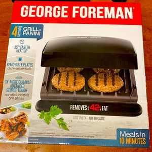George Forman 4 serving grill and panini maker